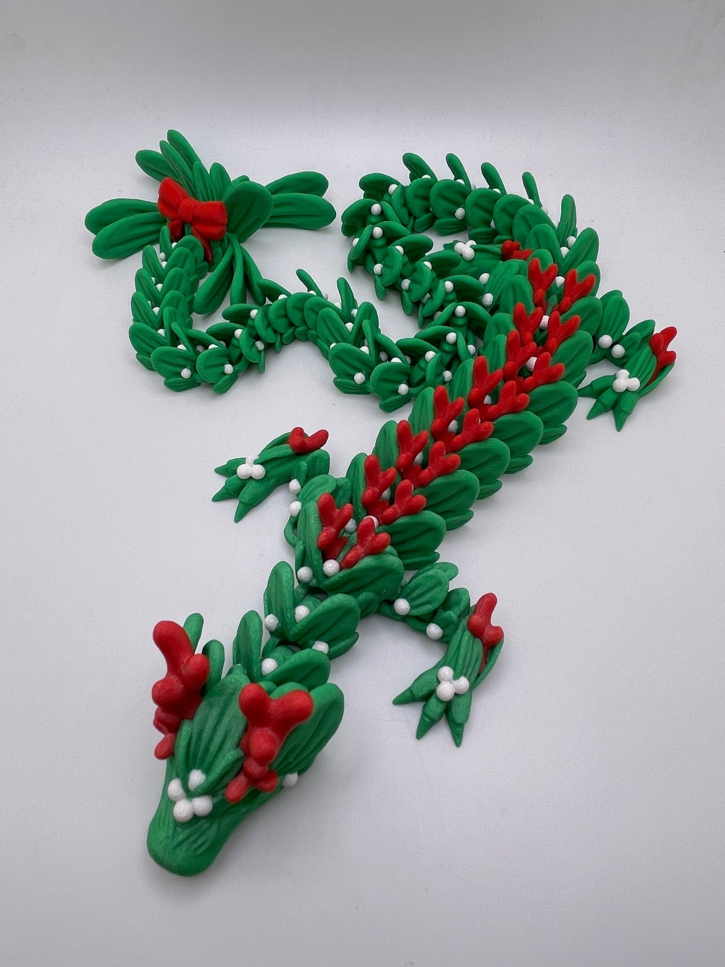 Mistletoe Dragon | 3D Printed Fidget Toy | Sensory Toy