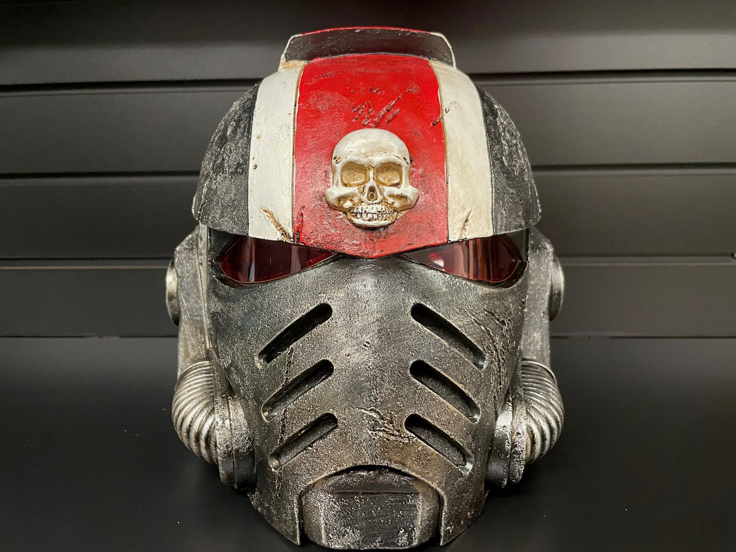 Space Marine Helmet | Black | Weathered | Cosplay