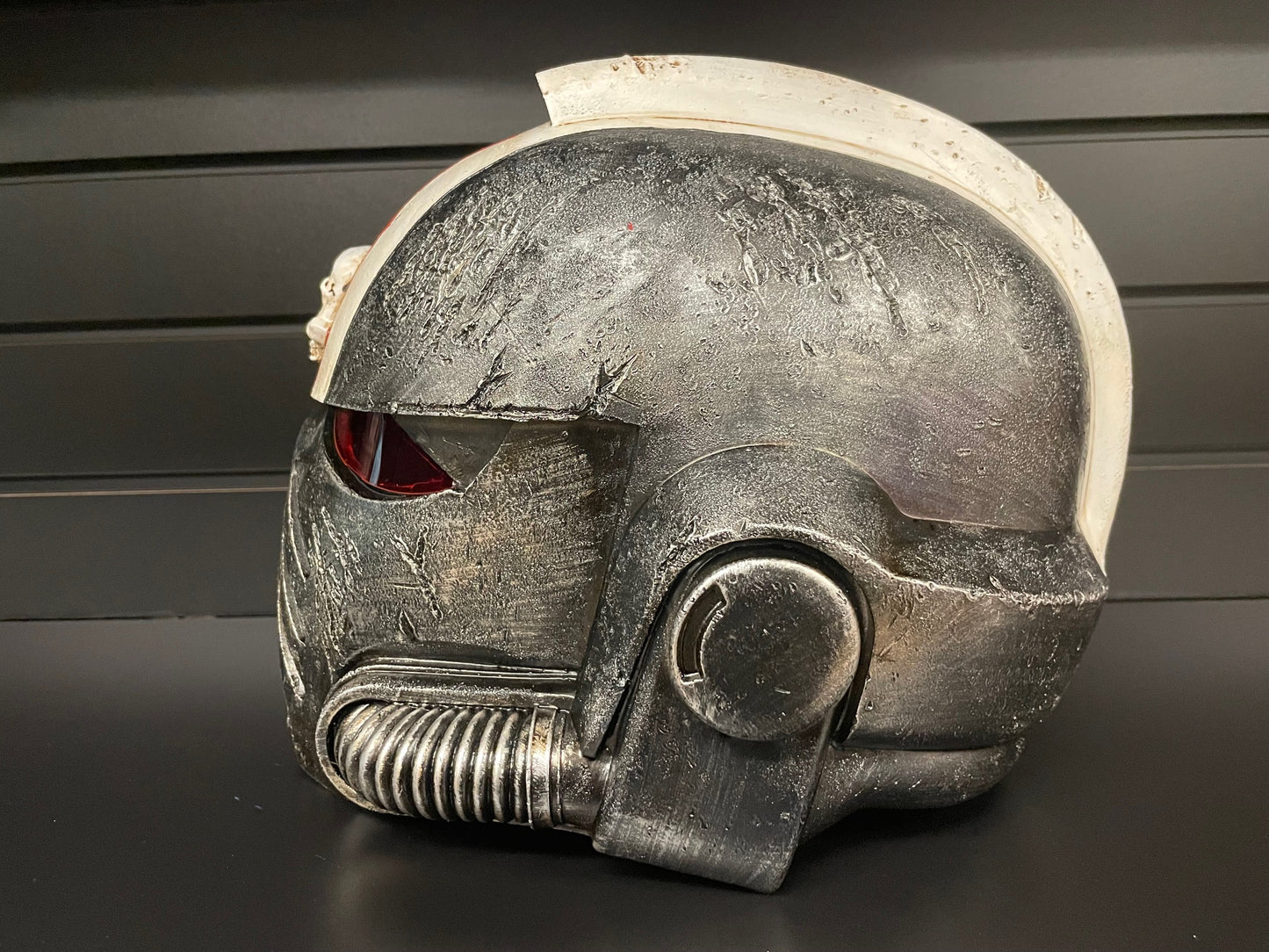 Space Marine Helmet | Black | Weathered | Cosplay