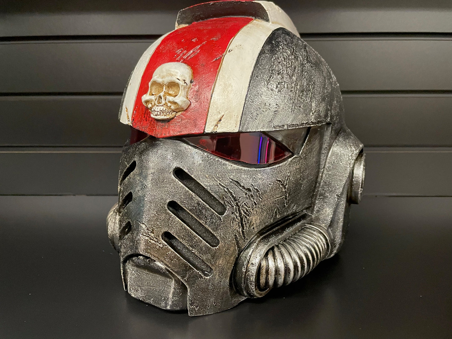 Space Marine Helmet | Black | Weathered | Cosplay